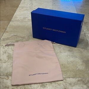 Stuart Weitzman Blue Shoe Box with Dust Bag